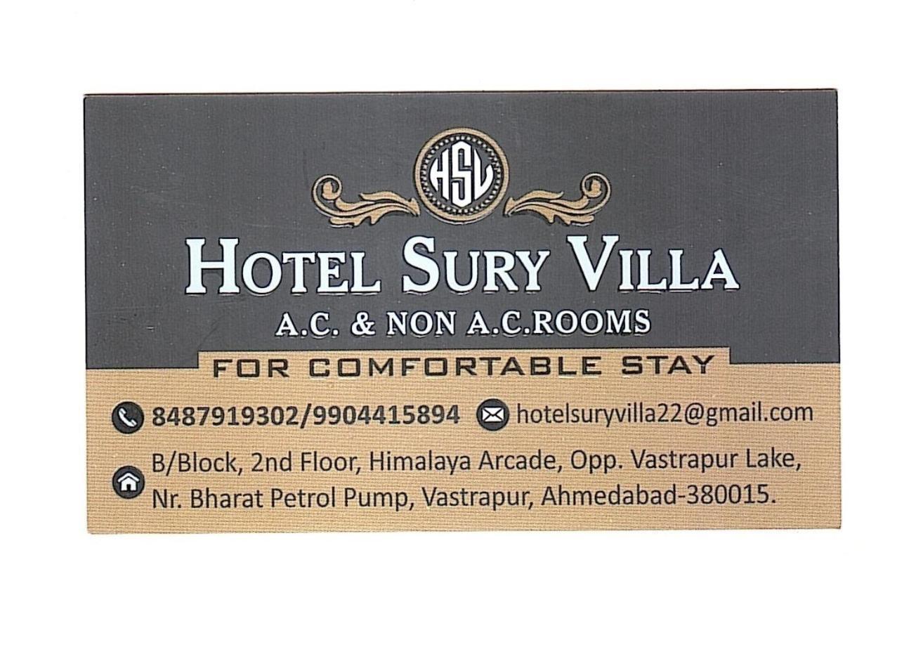 Hotel Sury Villa Ahmedabad Extérieur photo
